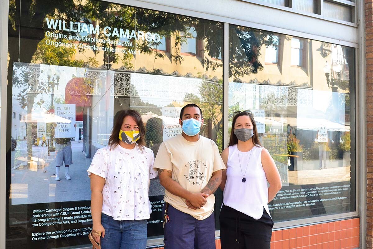 Jennifer Frias, William Camargo and Katie Adams Farrell at the Grand Central Art Center | RJ Abesamis