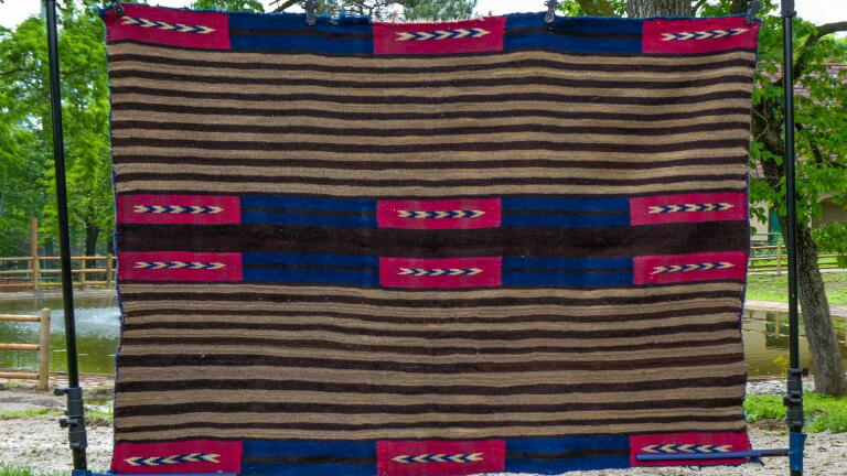 Appraisal: Navajo Woman's Wearing Blanket, ca. 1865