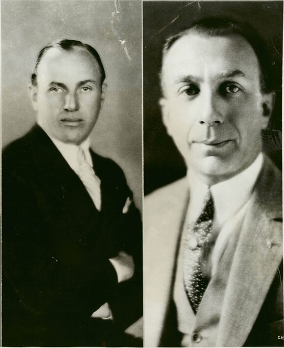 Jack and Harry Warner, 1928 | Courtesy of the Los Angeles Examiner Prints Collection, USC Libraries Special Collections.