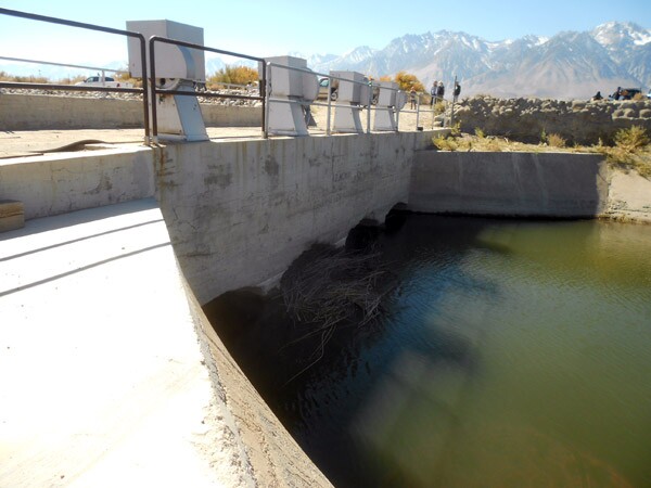 The Los Angeles Aqueduct intake, outside of Aberdeen.