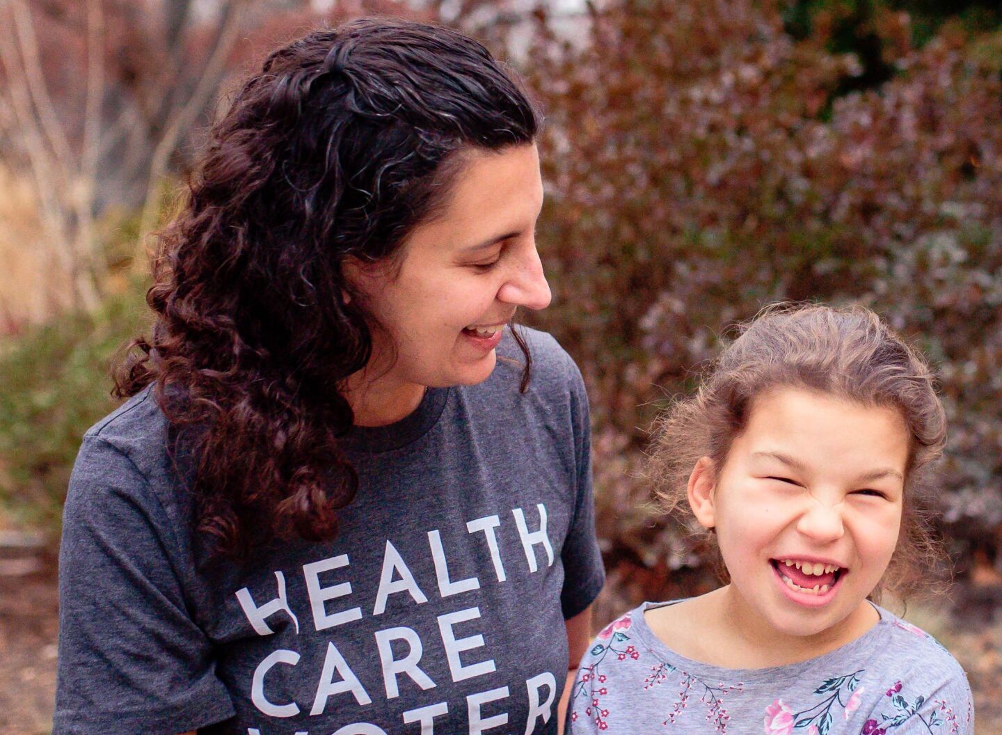 A mother and her disabled daughter
