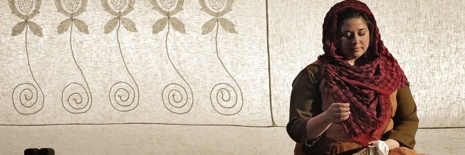Kamala Sankaram as Mukhtar Mai in the LA Opera Off Grand 2017 production of "Thumbprint" I Larry Ho