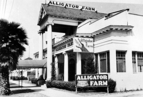 Exterior of the California Alligator Farm building. Courtesy of the Los Angeles Public Library Photograph Collection.