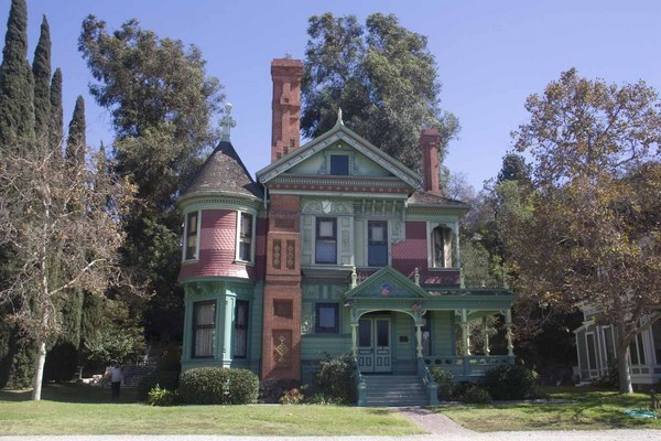 The Hale House with its Christmas colors and intricate details.