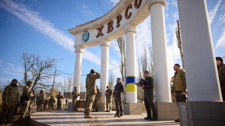 Zelenskyy visits Kherson, city freed from Russian control