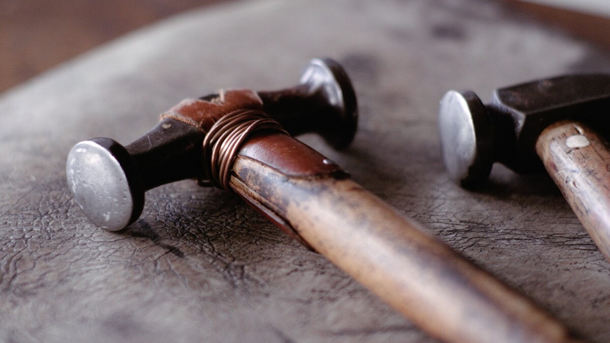 Raul Ojeda's hammer at Willie’s Shoe Service