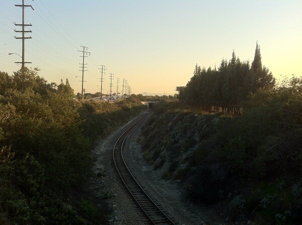 Looking south toward future site of Irwindale Station