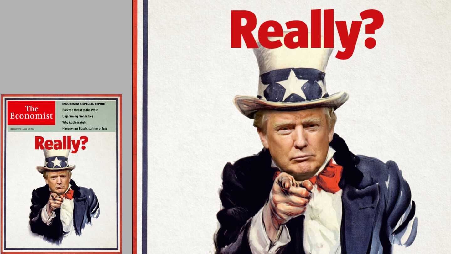 Donald Trump on the cover of The Economist