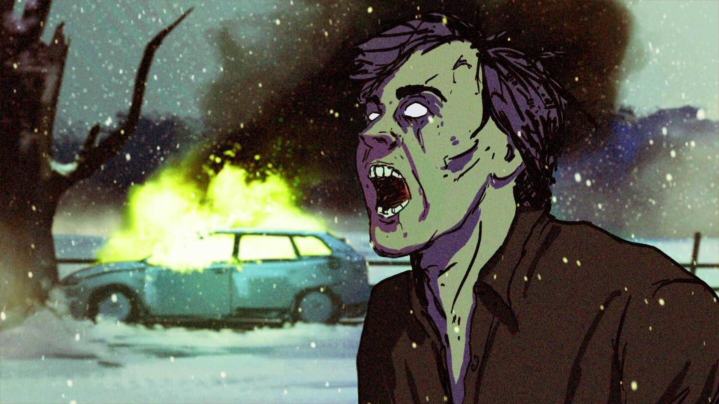 Illustration of a zombie from "Exhumed: A History of Zombies."