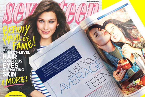 A teenage girl's dream: Zoey makes into Seventeen Magazine. Photo from Barba family scrapbook.