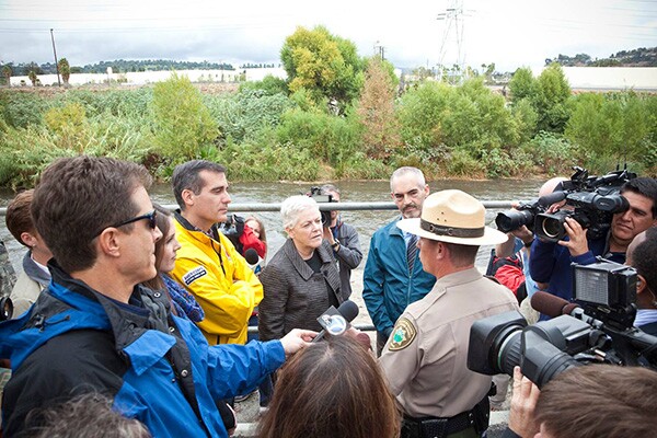 Mayor Eric Garcetti and EPA Administrator Gina McCarthy. Photo courtesy of Grove Pashley.