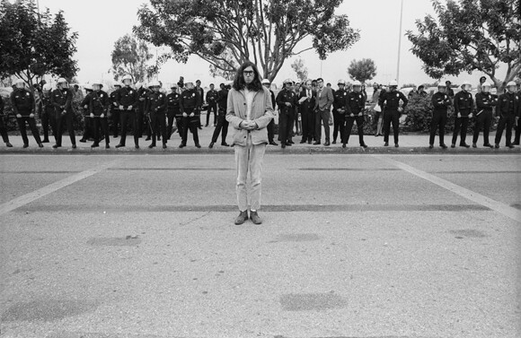 Mike Mandel, Myself: Timed Exposure (CSUN War Protest), 1971 / Inkjet print, 8 in. x 10 in. | Courtesy of CSUN.