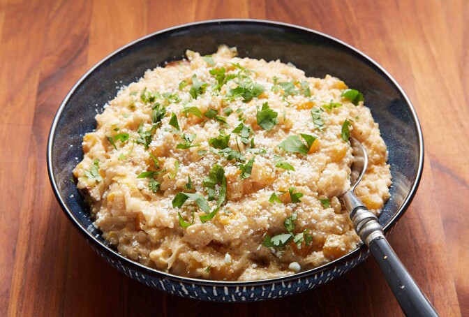 chipotle butternut squash risotto