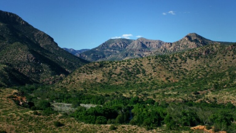 Looking into the Gila Wilderness in New Mexico.