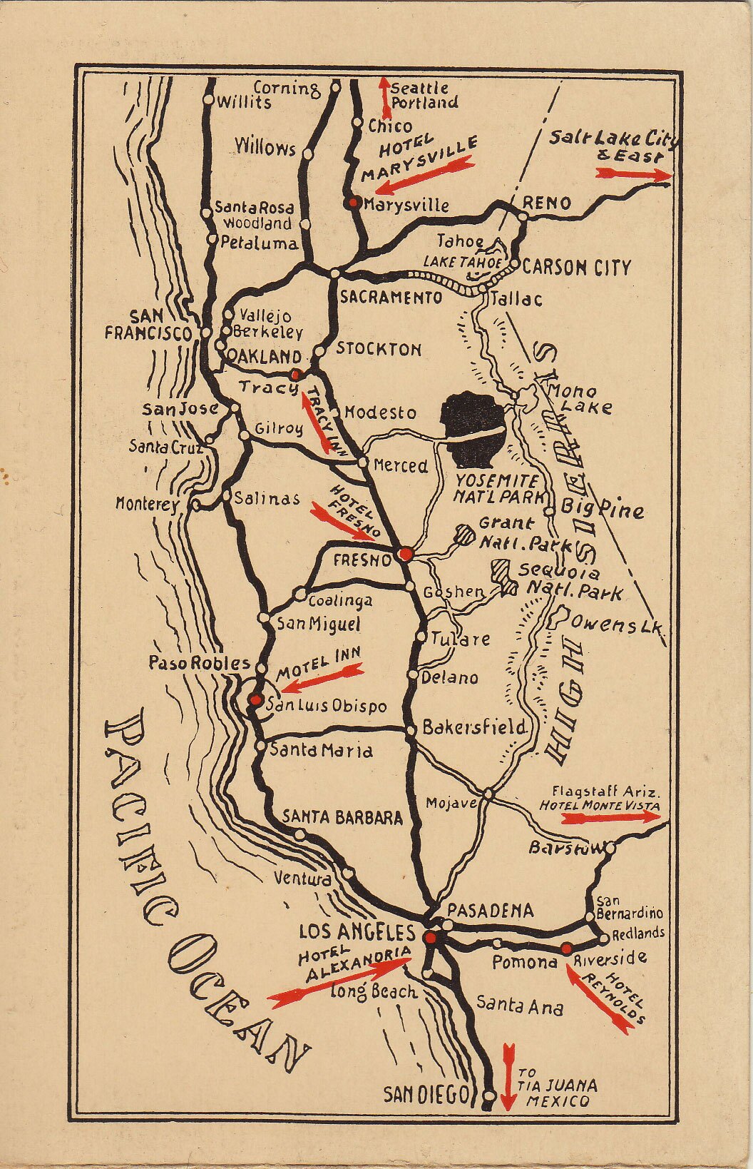 Pasadena architect Arthur S. Heineman originally planned to build a chain of motels stretching from San Diego to Seattle.