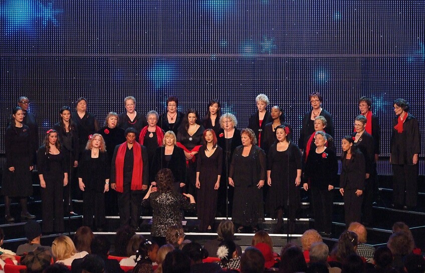 Older women singing in chorus
