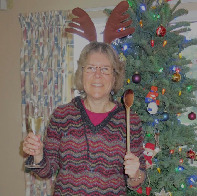 Nancy Paulikas at Christmas