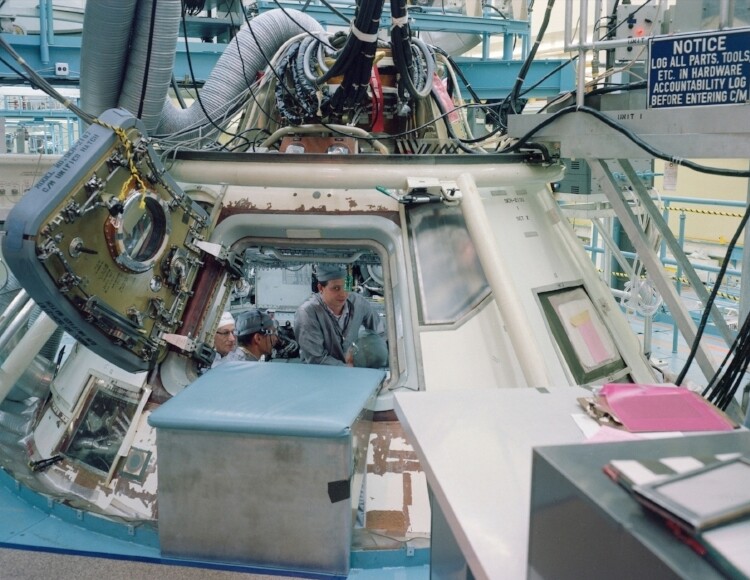 Manufacturing of Apollo 9 at Downey’s Not American Rockwell plant in 1968. | Courtesy of Columbia Memorial Space Center/ Aerospace Legacy Foundation