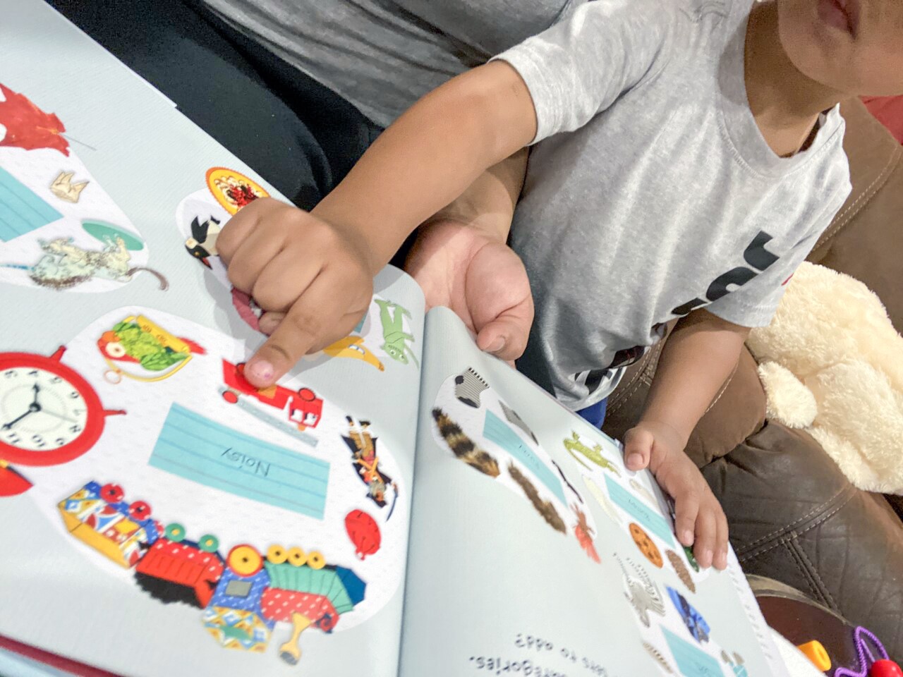 A child reads a math book