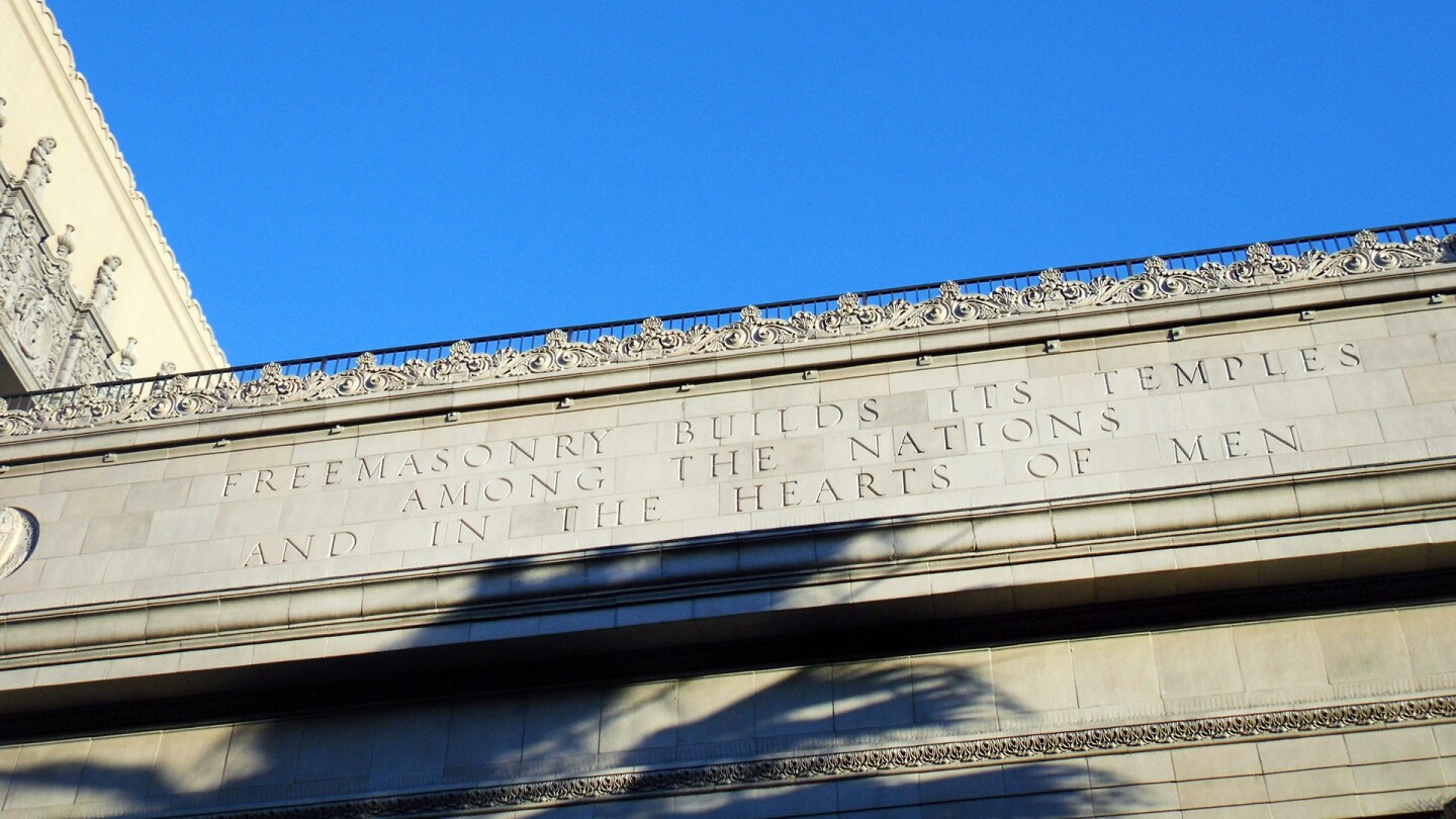 The Hollywood Masonic Temple has Masonic inscriptions. | Sandi Hemmerlein