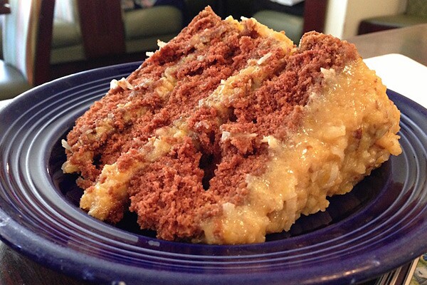 German chocolate cake from Jongewaard's Bake'n Broil | Photo: Christine Chiao