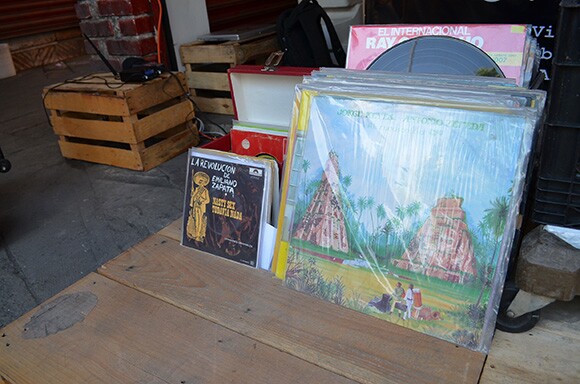Records from Ganas' collection. | Photo: Courtesy of Misael Diaz.
