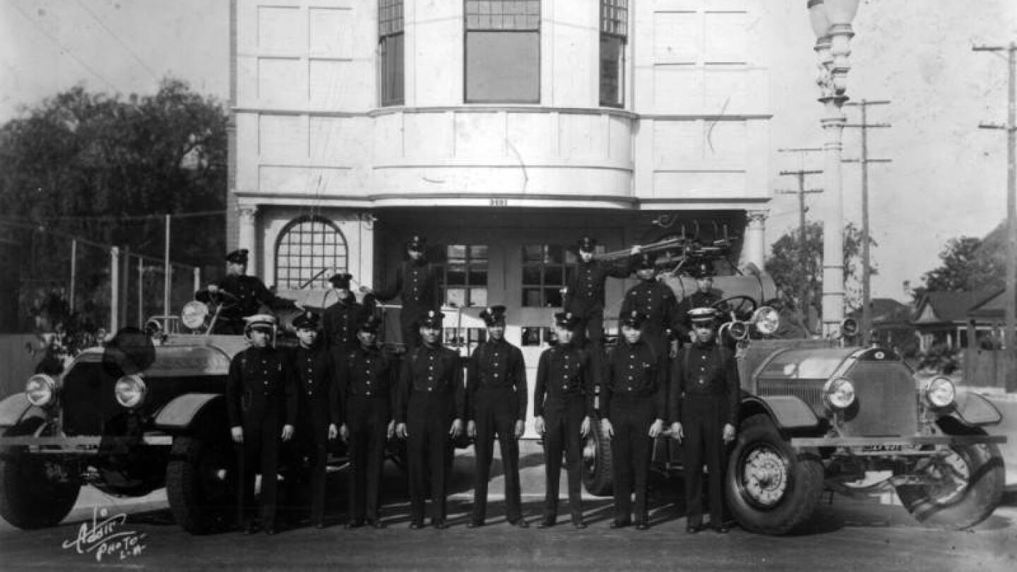 African American firefighters in LA