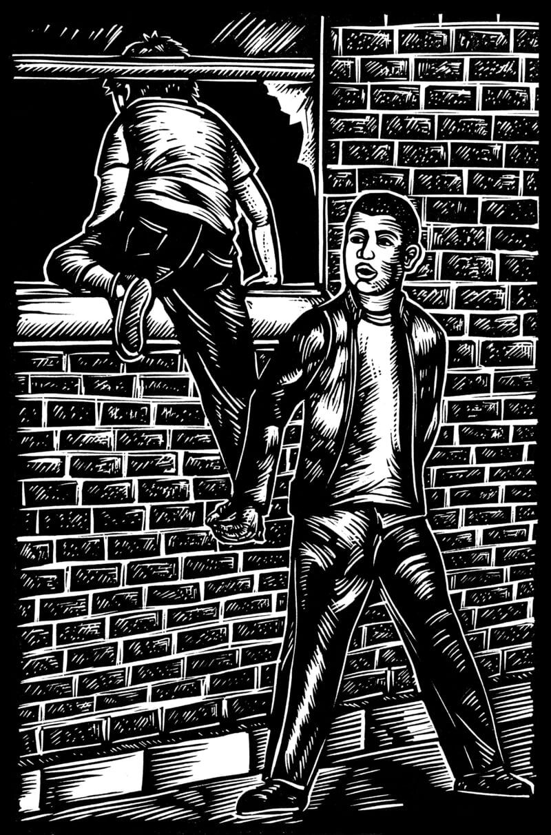 Huck and Miguel break into an abandoned building, from the "Ballad of Huck and Miguel." | Daniel Gonzalez