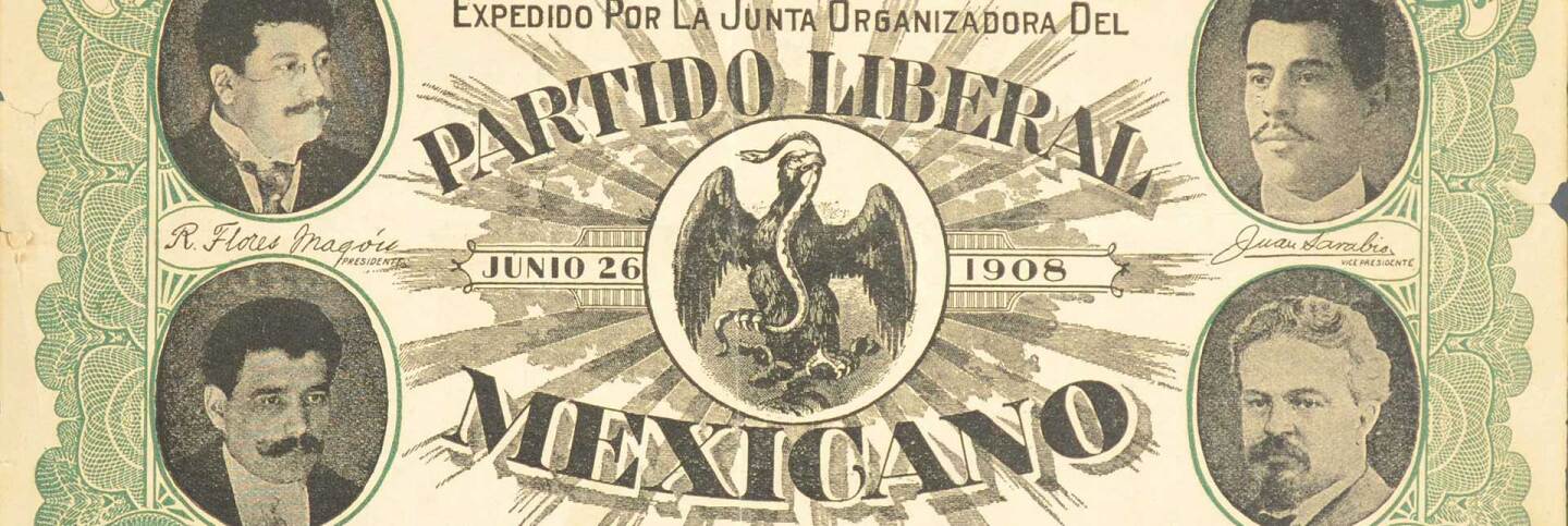 Legal Defense Bond issued by the Organizing junta of the Partido Liberal Mexicano, 1908. Courtesy of El Archivo Electrónico Ricardo Flores Magón. Regeneracion header