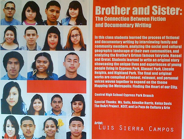Central High School Cypress Park students explored documentary writing