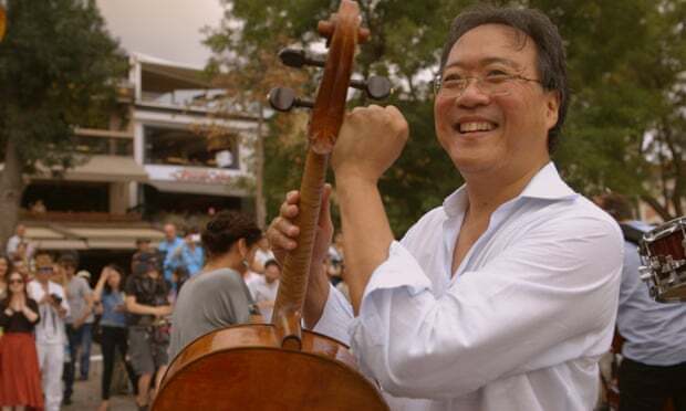 Cellist Yo-Yo Ma in “The Music of Strangers: Yo-Yo Ma and the Silk Road Ensemble.” Image courtesy of Kino Lorber.
