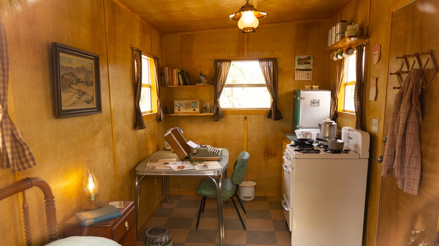 Kim Stringfellow's Jackrabbit Homestead created for Desert X 2021 is a 122-square-foot cabin