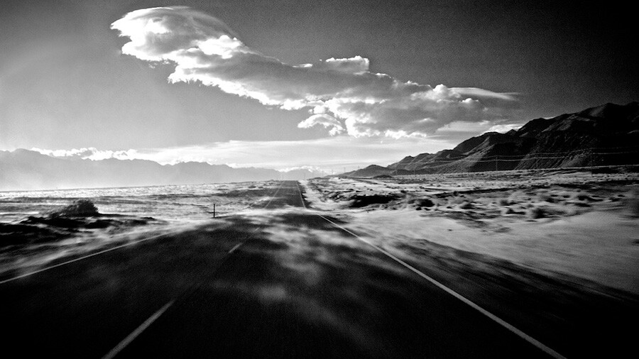 Wind Blown Sand - Infrared Exposure - Highway 136 North of Keeler, CA - 2013 | Photo: Osceola Refetoff