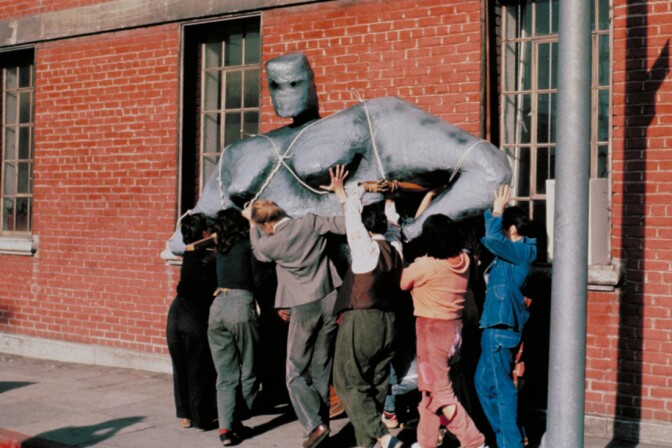 The historic 1978 Woman's Building with Kate Millet's "Naked Lady" sculpture | Courtesy of the artist