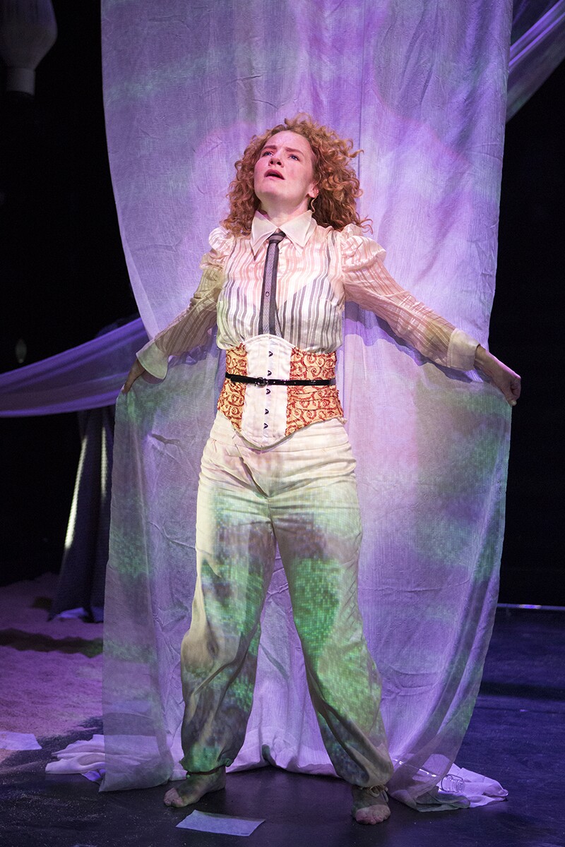 Abigail Fischer as Isabelle Eberhardt in Missy Mazzoli's "Song from the Uproar," presented by LA Opera Off Grand and Beth Morrison Projects at REDCAT. I Craig T. Mathew / LA Opera