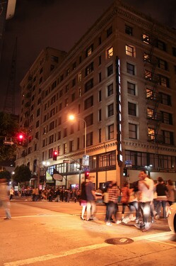 Downtown Los Angeles Art Walk at Spring and 4th on July 2010 I Ed Fuentes