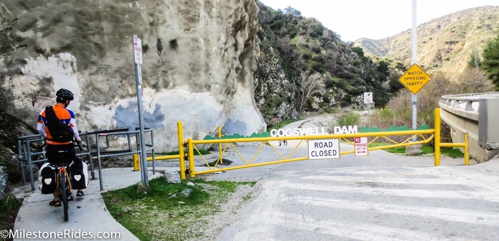 Cycling past the Cogswell Dam road closure | Photo: Milestone Rides, some rights reserved