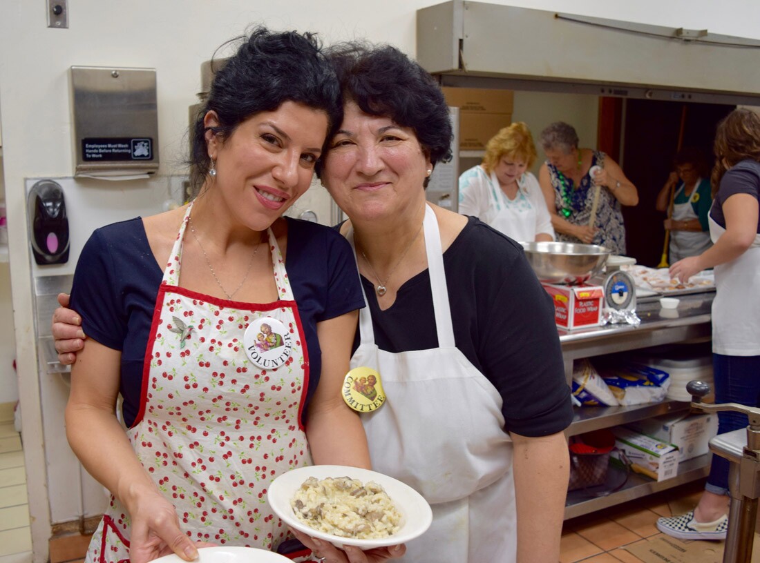 Marianna Gatto, executive director of the Italian American Museum of Los Angeles with Angela Gallidoro, St. Joseph's Table