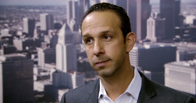Mitchell Englander during an interview with SoCal Connected | Still from "Airbnbs Gone Wild"