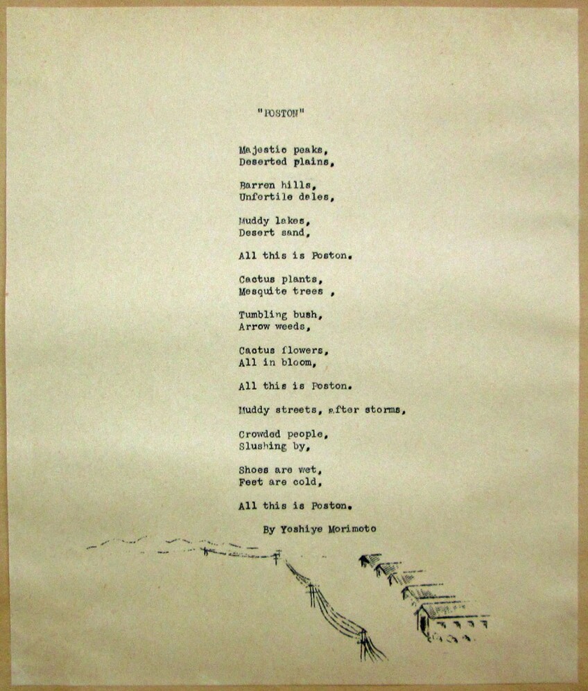 Poston poem | Courtesy of Bill Bell