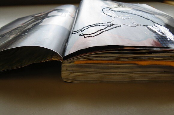 Pages of Vogue Magazine transforming into a tactile read. | Photo: Catherine Trujillo.