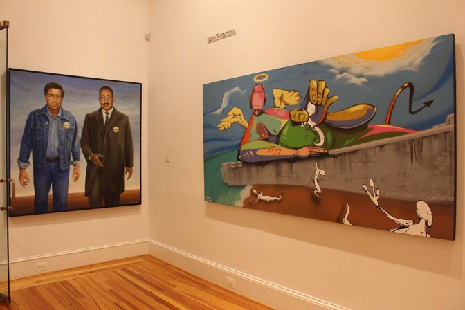 Eloy Torrez's "Unidos" and Man One's "ALIENATION" | Courtesy of AltaMed