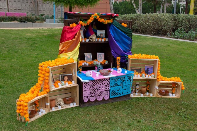 An ofrenda at Grand Park for Día de los Muertos in 2020 | Rafael Cardenas