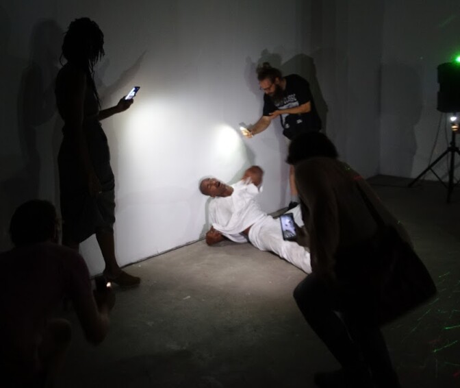 Kandis Williams and Josh Johnson perform "Affect: Network: Territory" at Human Resources L.A.