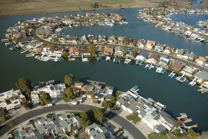 Newer Homes and Businesses along the Delta