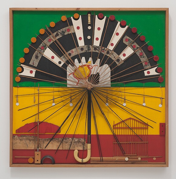 Noah Purifoy, "Untitled," 1967. 43 × 43 in. (109.22 × 109.22 cm). John Outterbridge Collection. © Noah Purifoy Foundation. Photo © Robert Wedemeyer.