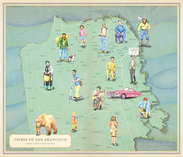 'Tribes of San Francisco' map from 'Infinite City'