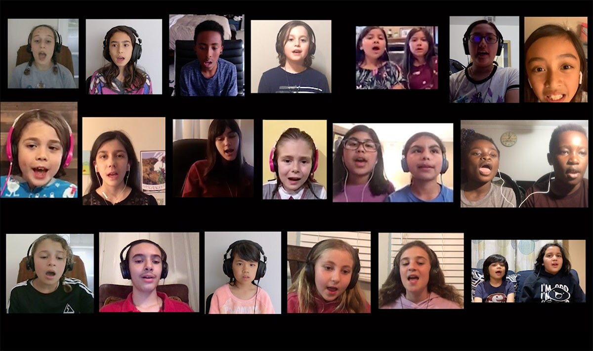 Members of the San Fernando Valley Youth Chorus perform virtually. | Courtesy of San Fernando Valley Youth Chorus