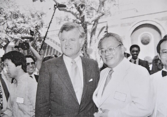 Irvin Lai with Senator Ted Kennedy