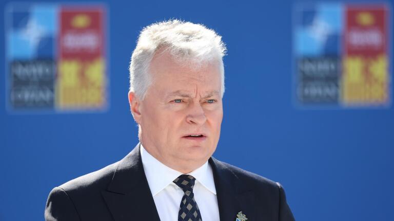 Lithuania's president discusses tensions with Russia